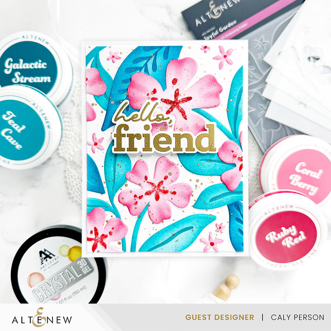 Stencil & Embossing Folder Bundle Joyful Garden