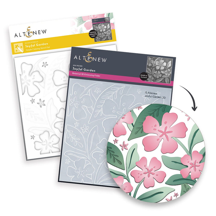 Stencil & Embossing Folder Bundle Joyful Garden