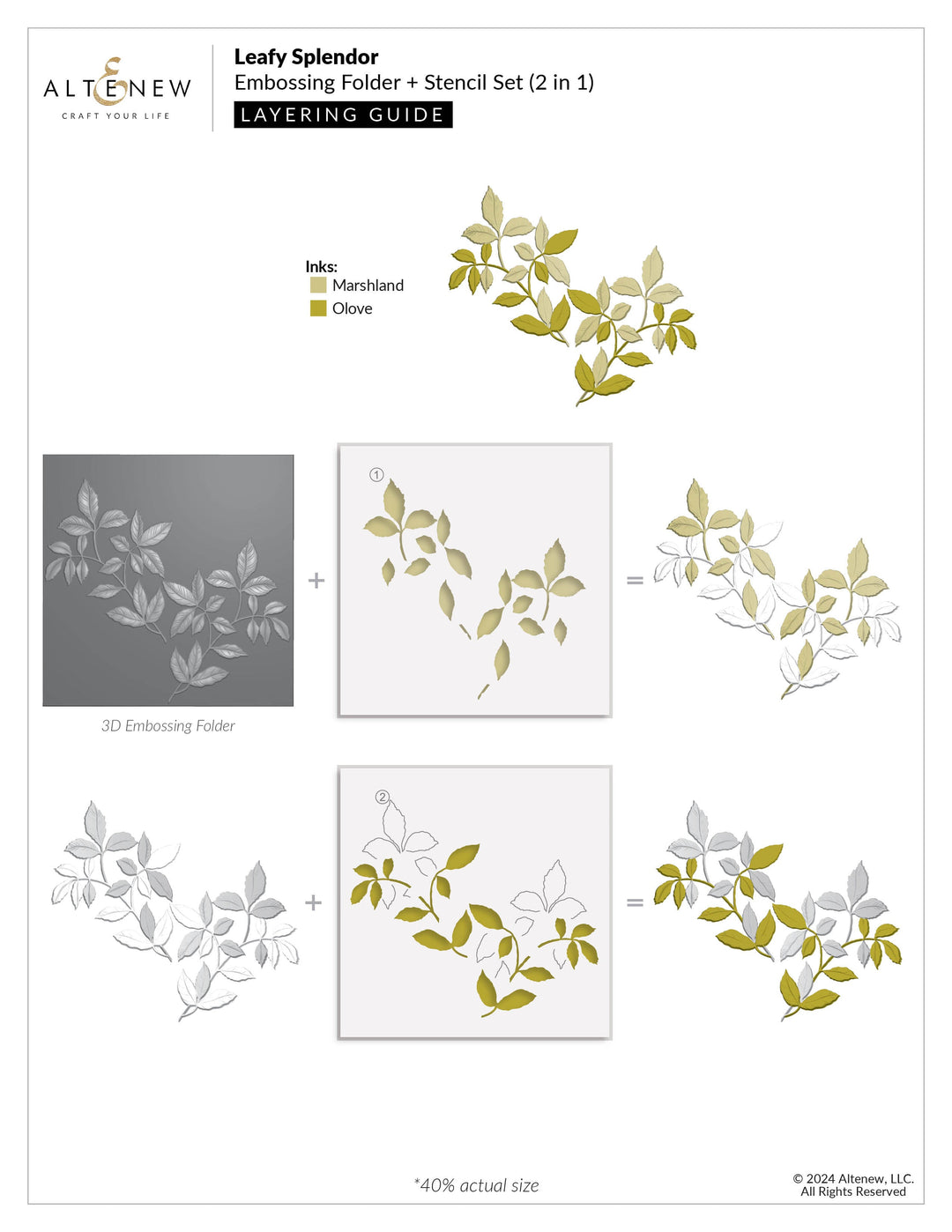 Stencil & Embossing Folder Bundle Leafy Splendor