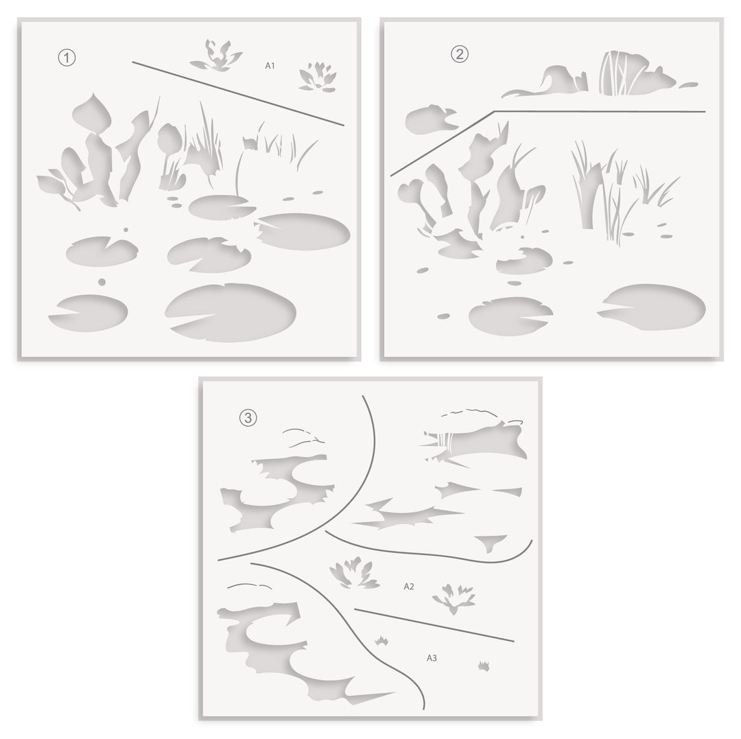 Stencil & Embossing Folder Bundle Lilypad Dreams