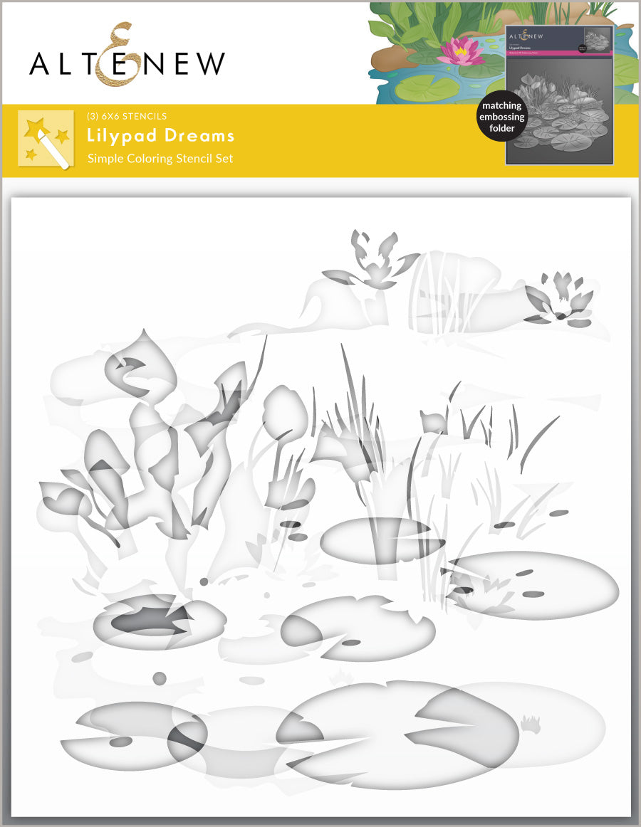 Stencil & Embossing Folder Bundle Lilypad Dreams