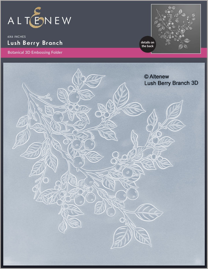 Stencil & Embossing Folder Bundle Lush Berry Branch