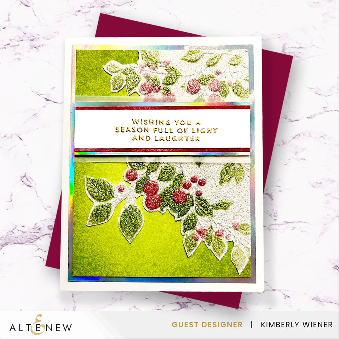 Stencil & Embossing Folder Bundle Lush Berry Branch