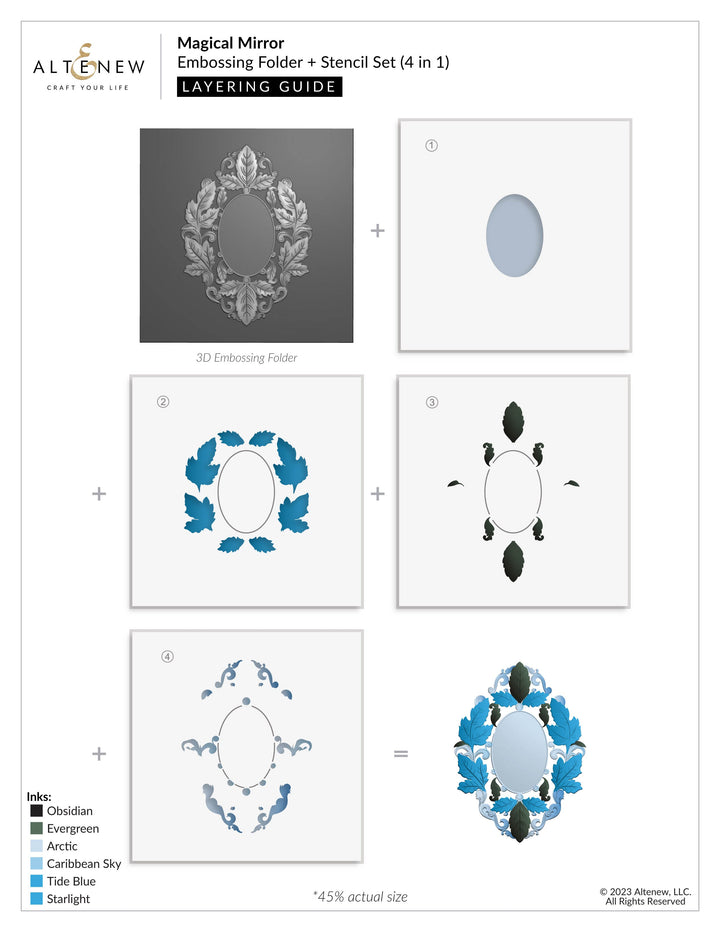 Stencil & Embossing Folder Bundle Magical Mirror
