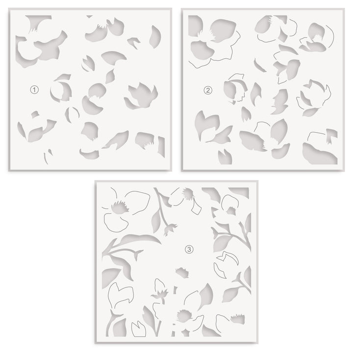 Stencil & Embossing Folder Bundle Magnolia Dreams