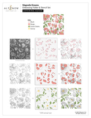 Stencil & Embossing Folder Bundle Magnolia Dreams