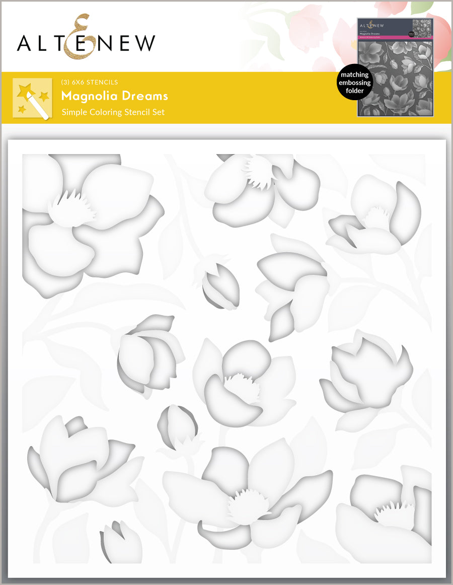 Stencil & Embossing Folder Bundle Magnolia Dreams