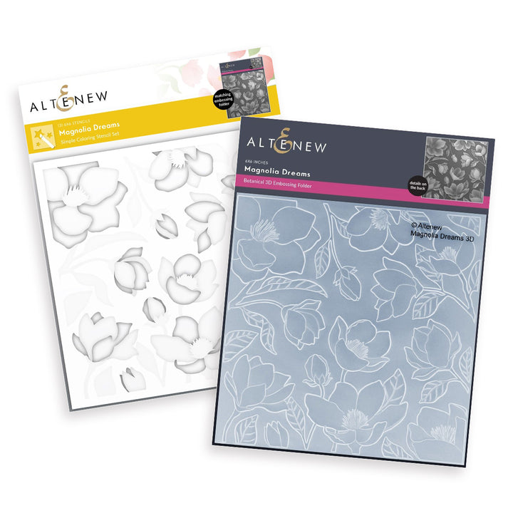 Stencil & Embossing Folder Bundle Magnolia Dreams