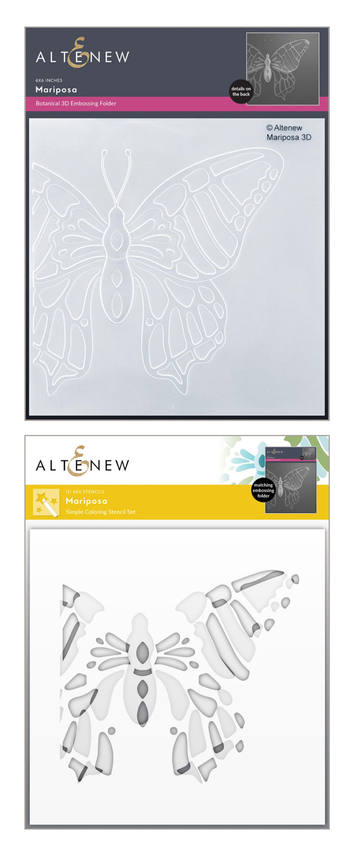 Stencil & Embossing Folder Bundle Mariposa