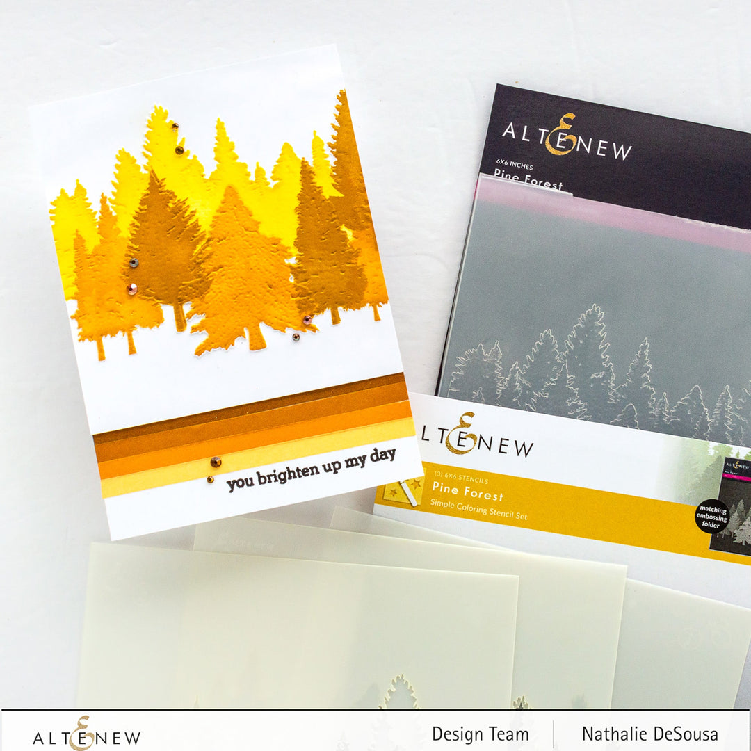 Stencil & Embossing Folder Bundle Pine Forest