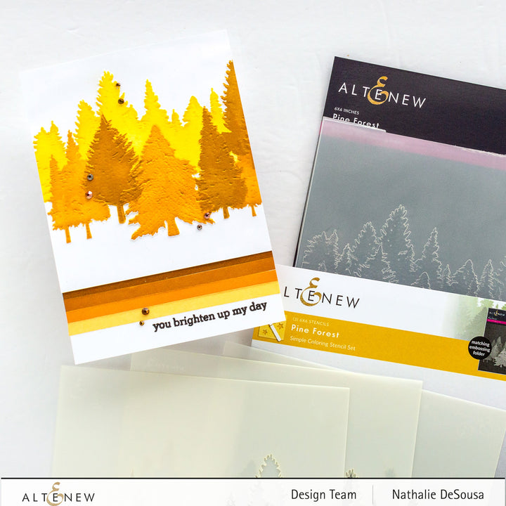 Stencil & Embossing Folder Bundle Pine Forest