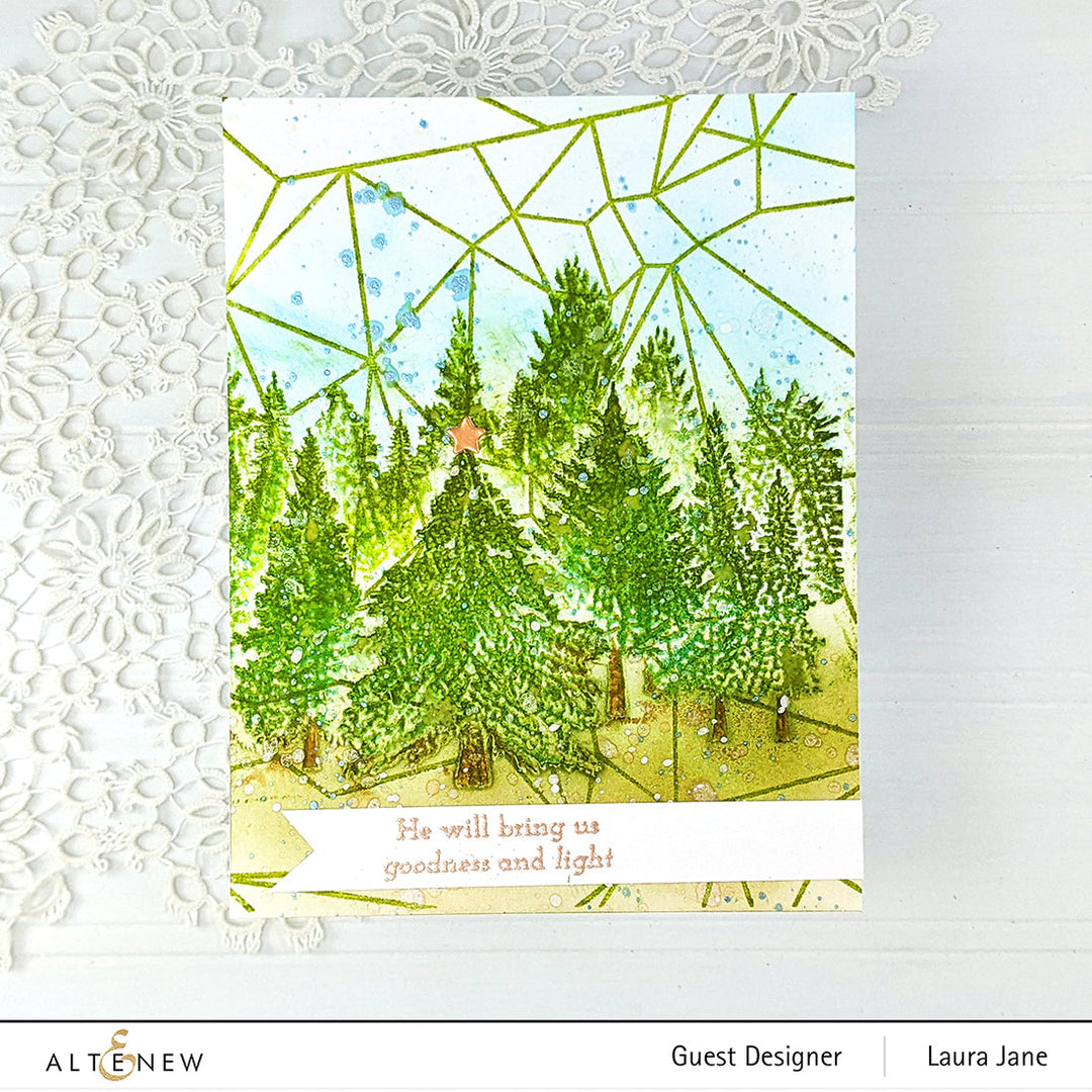 Stencil & Embossing Folder Bundle Pine Forest