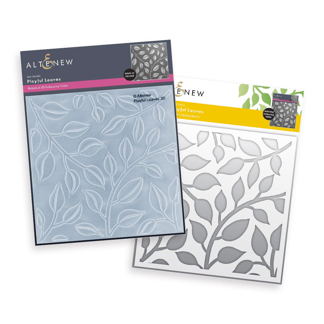 Stencil & Embossing Folder Bundle Playful Leaves