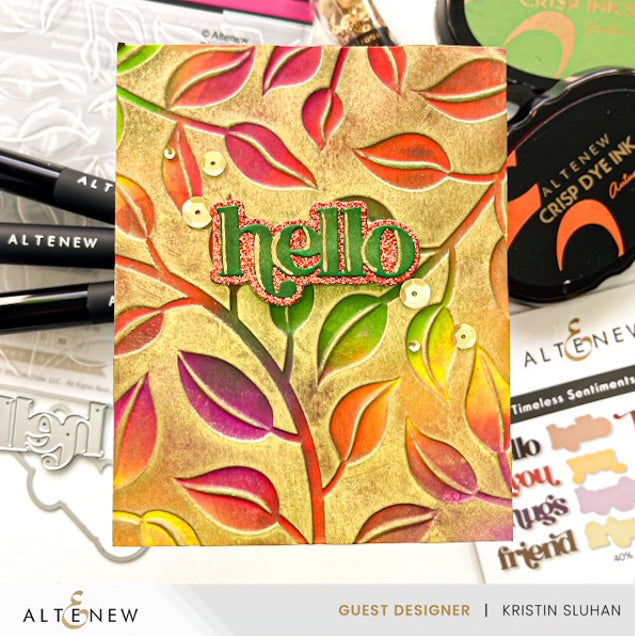 Stencil & Embossing Folder Bundle Playful Leaves