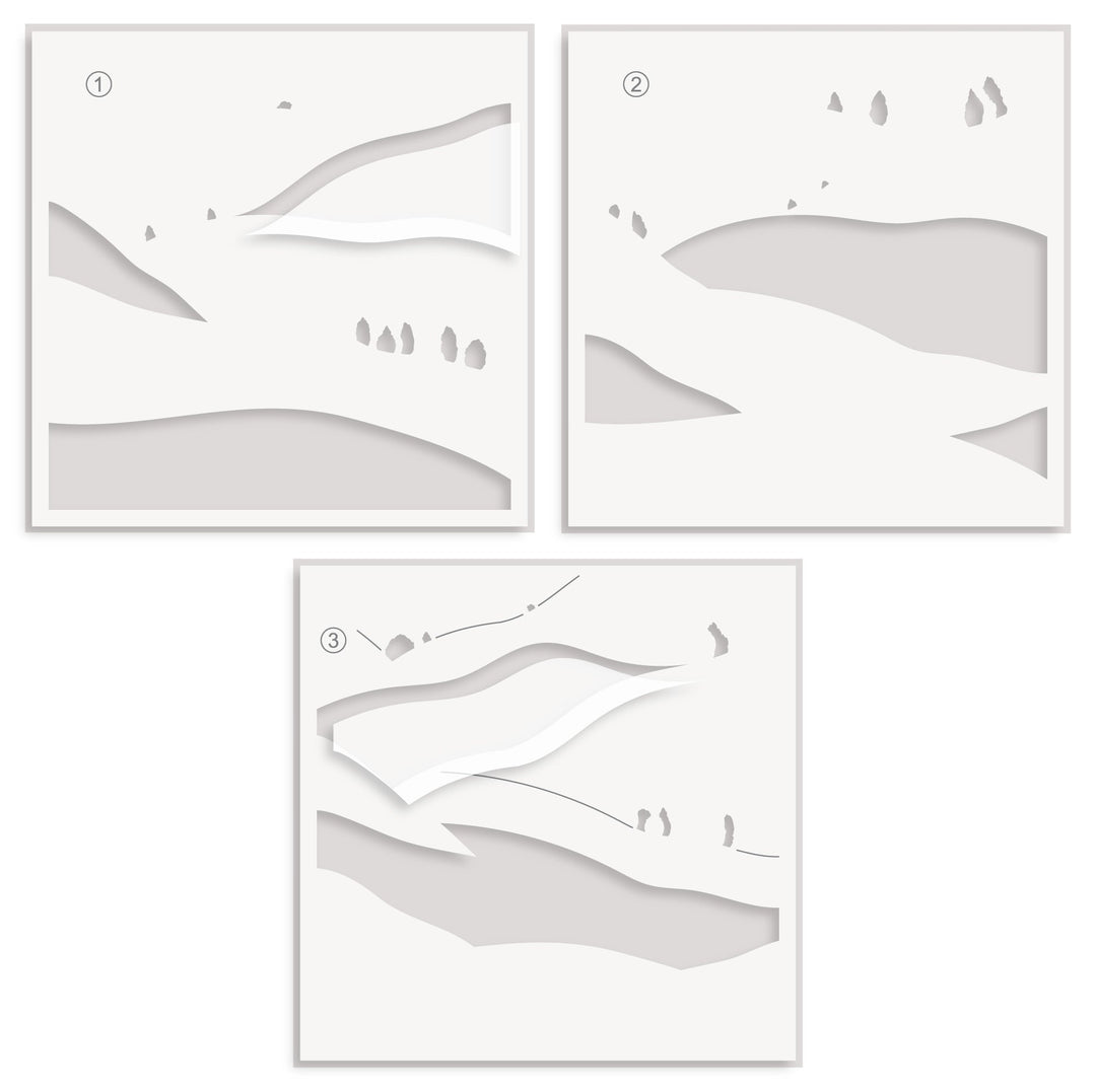 Stencil & Embossing Folder Bundle Rolling Hills