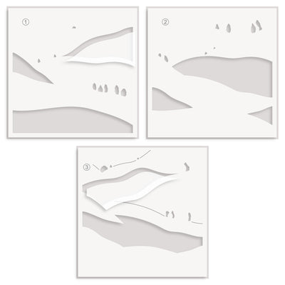 Stencil & Embossing Folder Bundle Rolling Hills