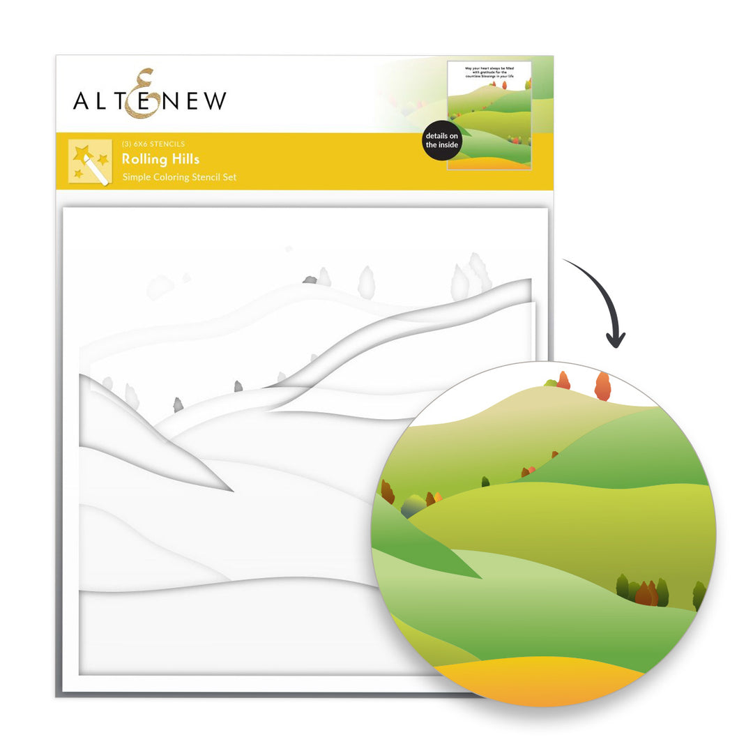Stencil & Embossing Folder Bundle Rolling Hills