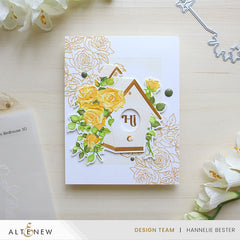 Stencil & Embossing Folder Bundle Rose Garden Birdhouse