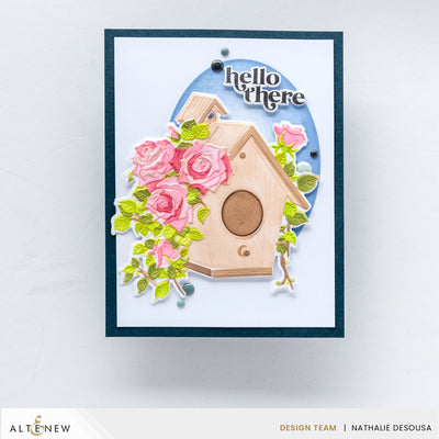 Stencil & Embossing Folder Bundle Rose Garden Birdhouse