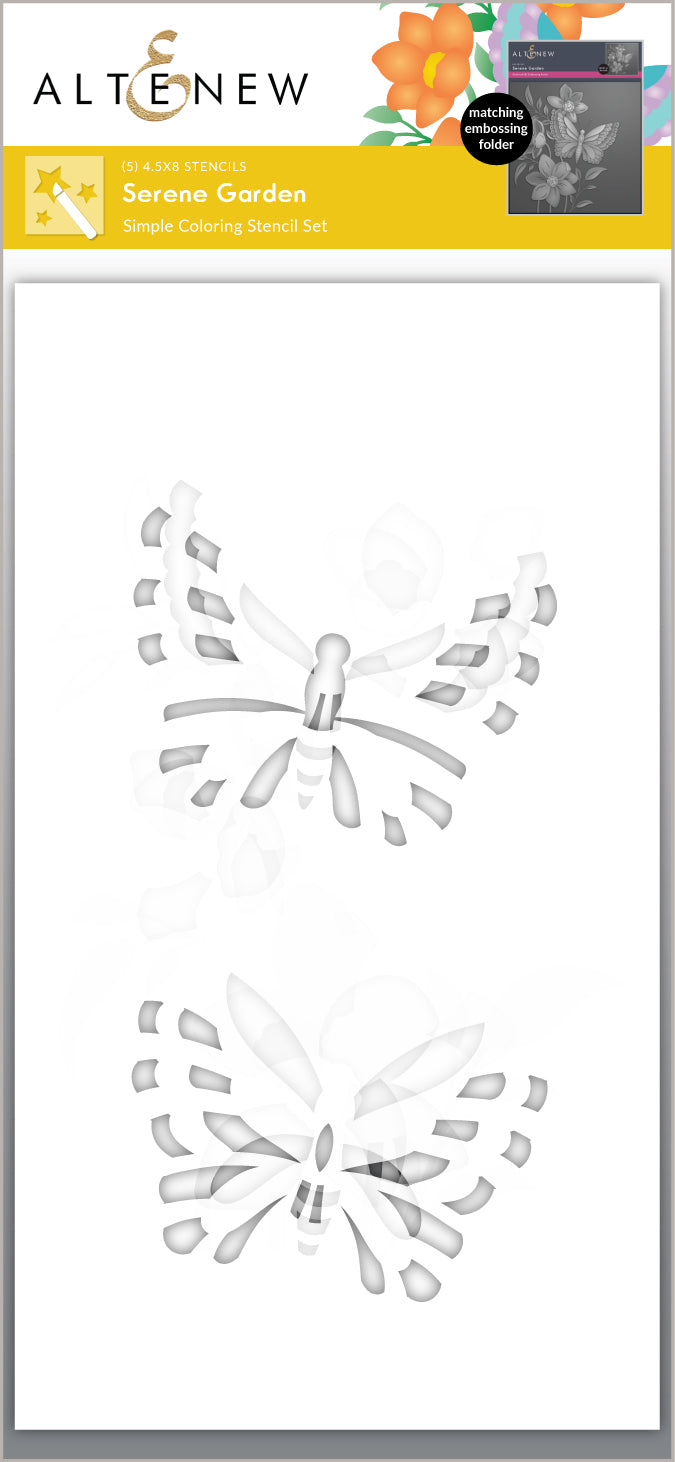 Stencil & Embossing Folder Bundle Serene Garden