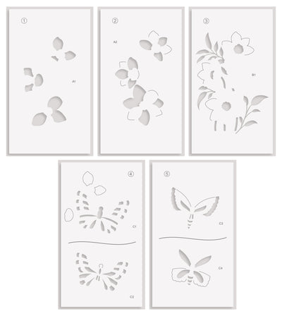 Stencil & Embossing Folder Bundle Serene Garden