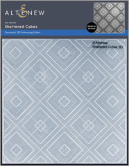 Stencil & Embossing Folder Bundle Shattered Cubes