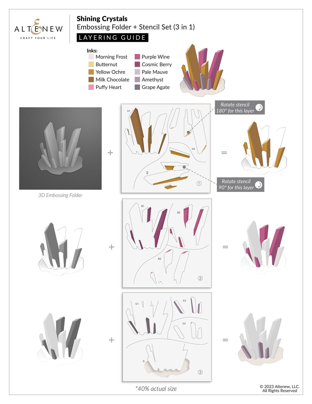 Stencil & Embossing Folder Bundle Shining Crystals