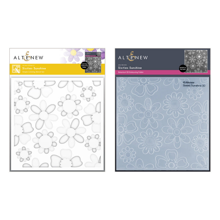 Stencil & Embossing Folder Bundle Sixties Sunshine