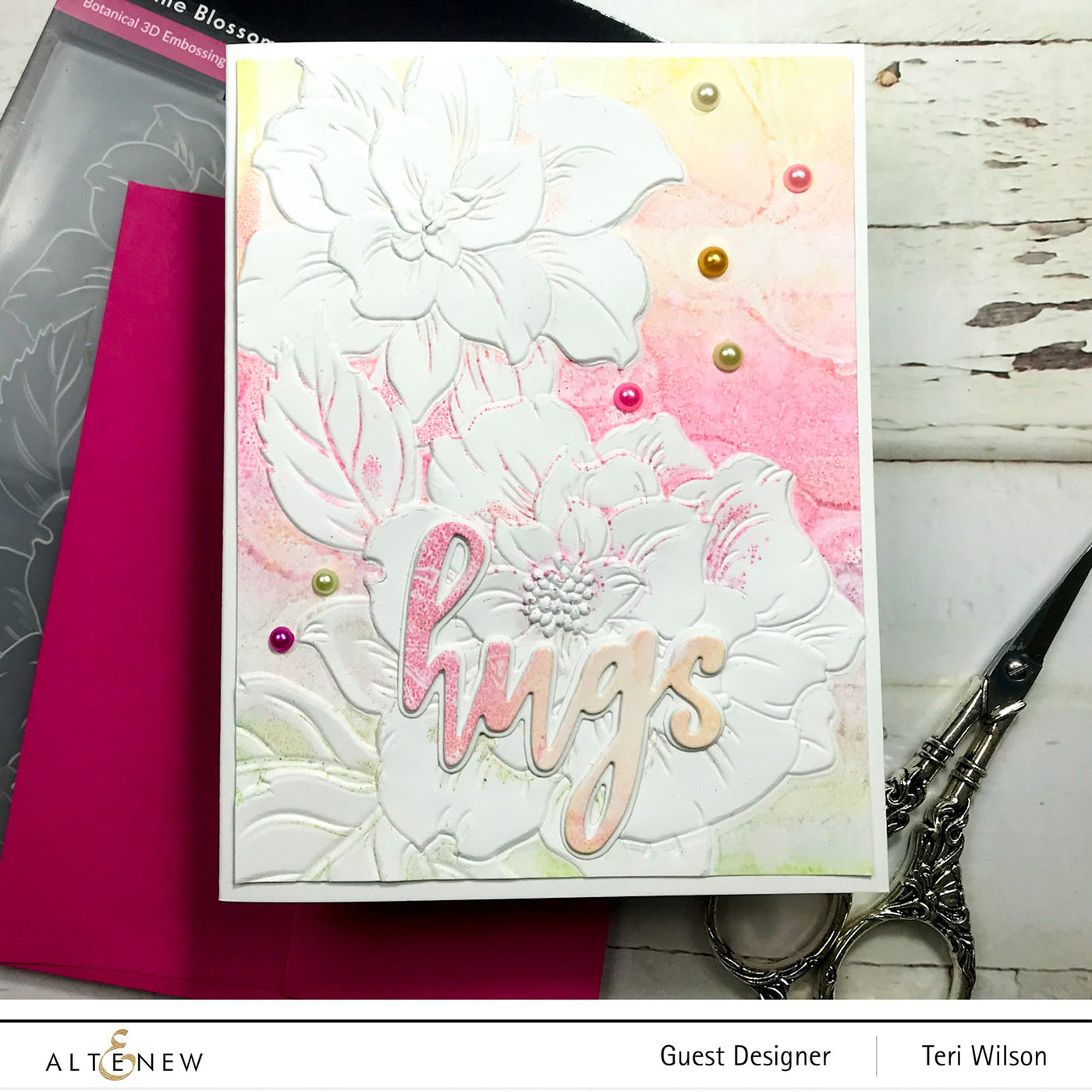 Stencil & Embossing Folder Bundle Sunshine Blossoms & Courageous You
