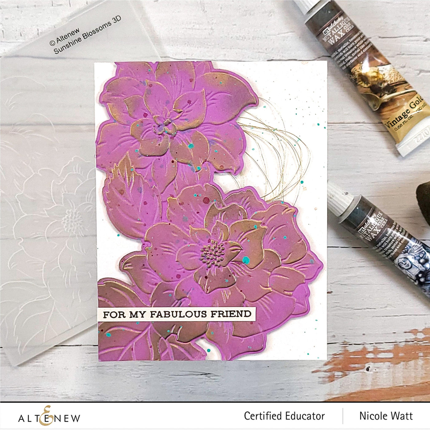 Stencil & Embossing Folder Bundle Sunshine Blossoms & Courageous You