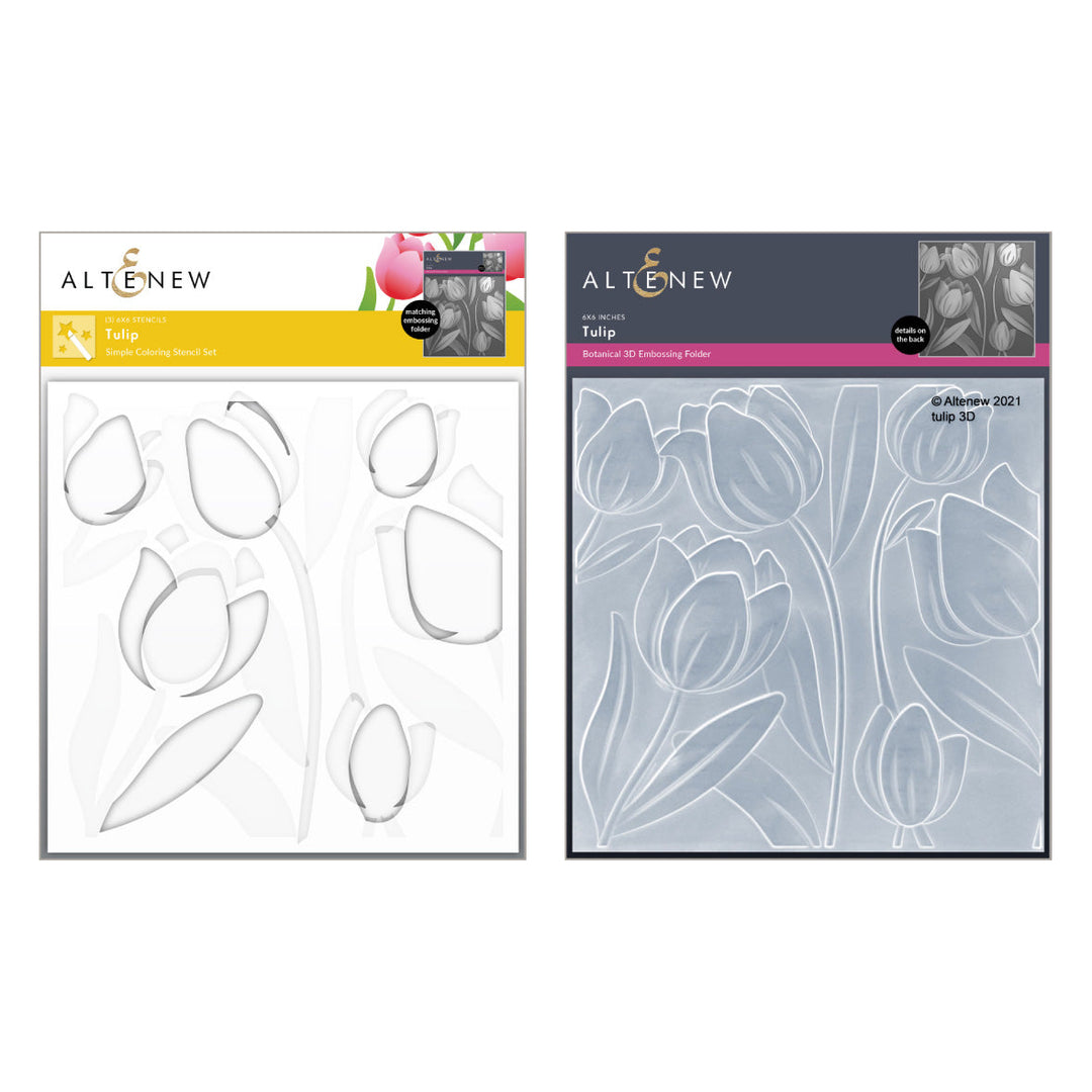 Stencil & Embossing Folder Bundle Tulip