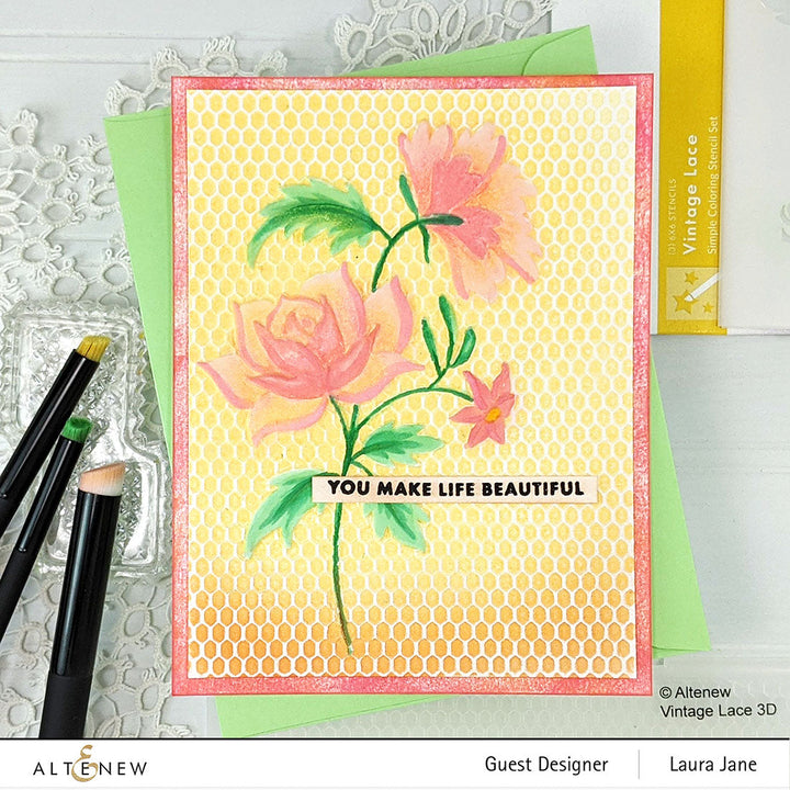 Stencil & Embossing Folder Bundle Vintage Lace