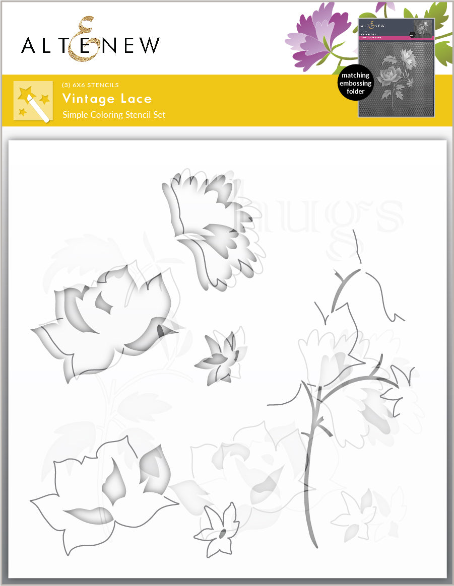 Stencil & Embossing Folder Bundle Vintage Lace