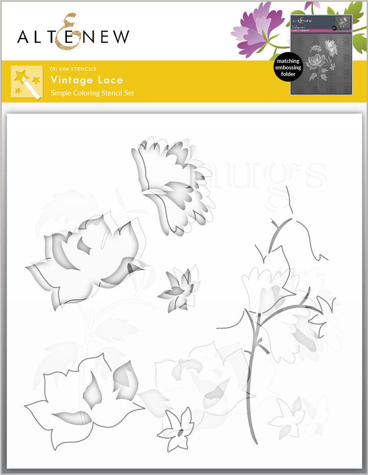 Stencil & Embossing Folder Bundle Vintage Lace