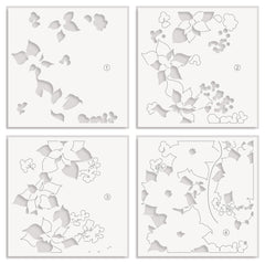 Stencil & Embossing Folder Bundle Winterberry Poinsettias