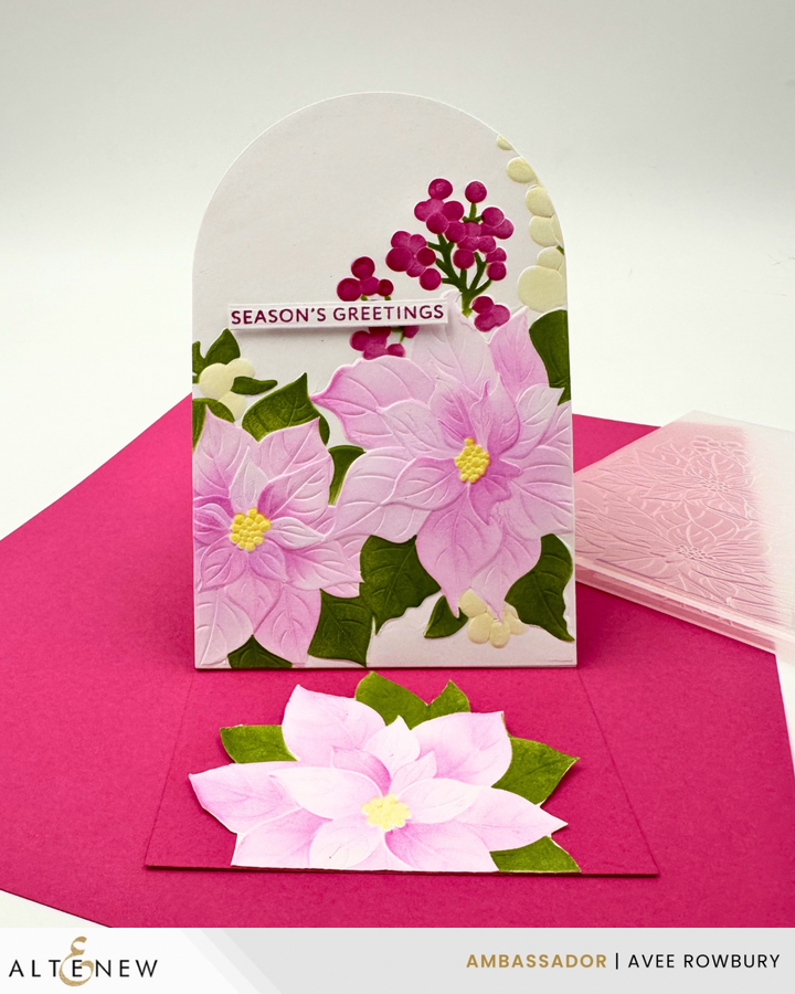 Stencil & Embossing Folder Bundle Winterberry Poinsettias