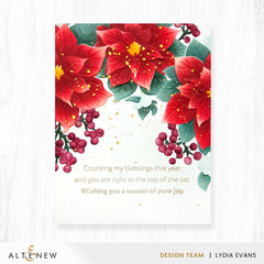 Stencil & Embossing Folder Bundle Winterberry Poinsettias