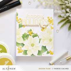 Stencil & Embossing Folder Bundle Winterberry Poinsettias