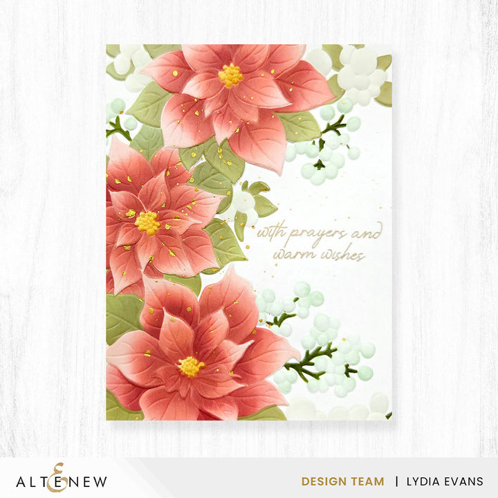 Stencil & Embossing Folder Bundle Winterberry Poinsettias