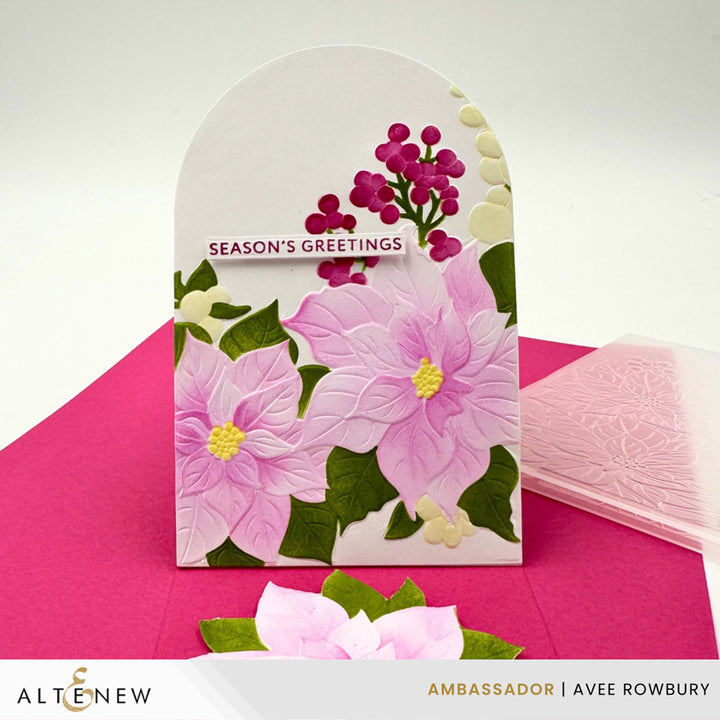 Stencil & Embossing Folder Bundle Winterberry Poinsettias