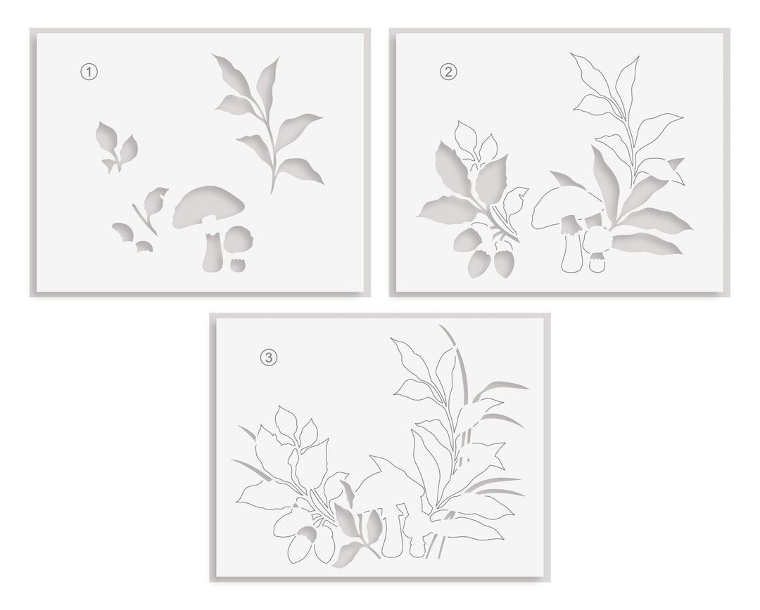 Stencil & Embossing Folder Bundle Woodland Path