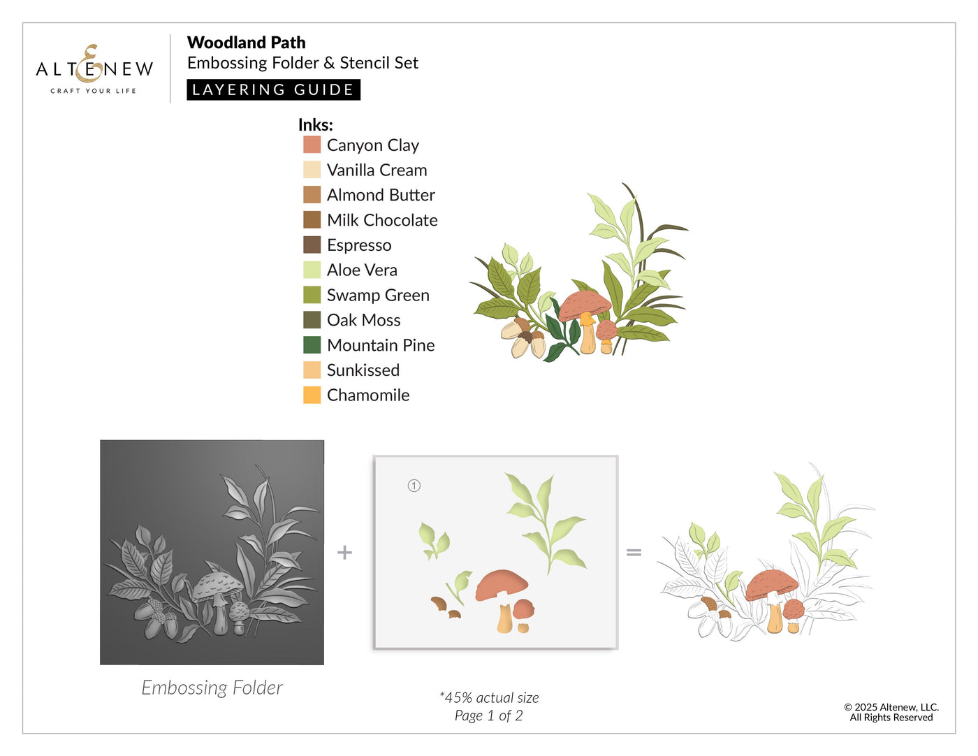 Stencil & Embossing Folder Bundle Woodland Path