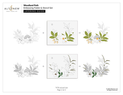 Stencil & Embossing Folder Bundle Woodland Path