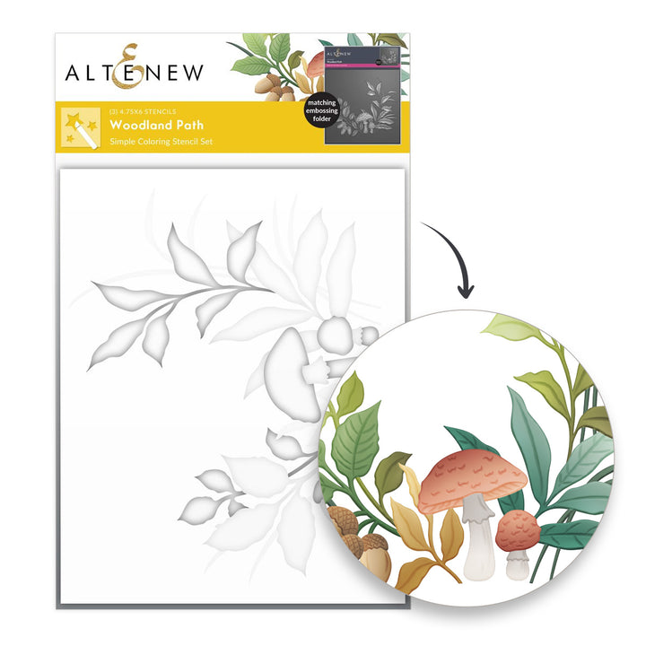 Stencil & Embossing Folder Bundle Woodland Path