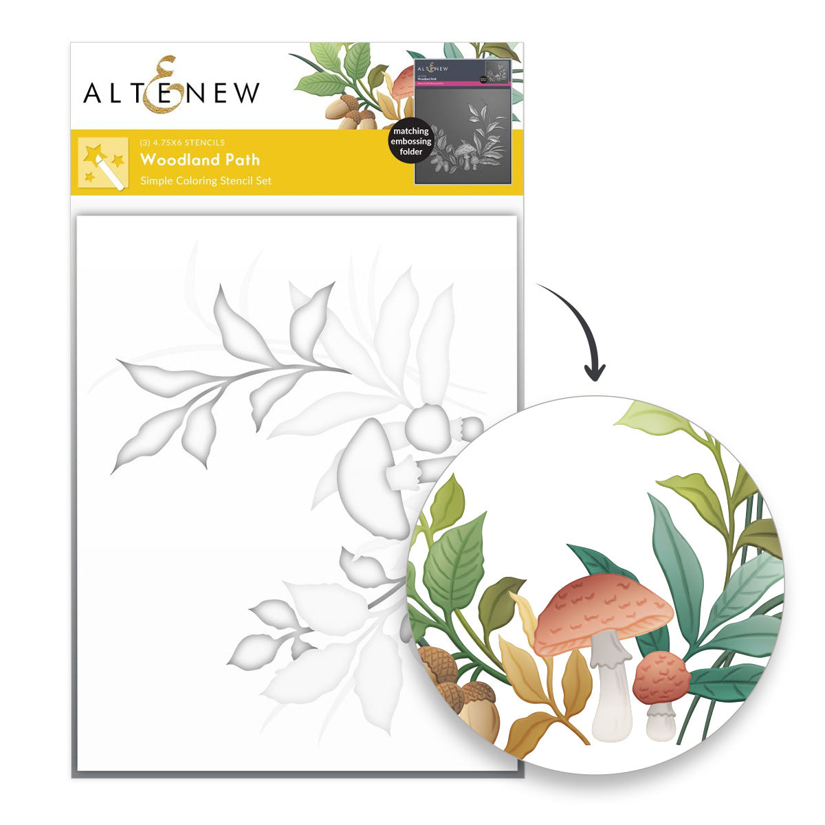 Stencil & Embossing Folder Bundle Woodland Path