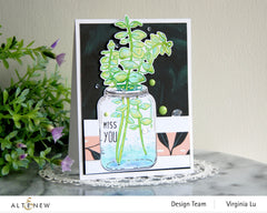 Stencil Eucalyptus Jar Mask Stencil