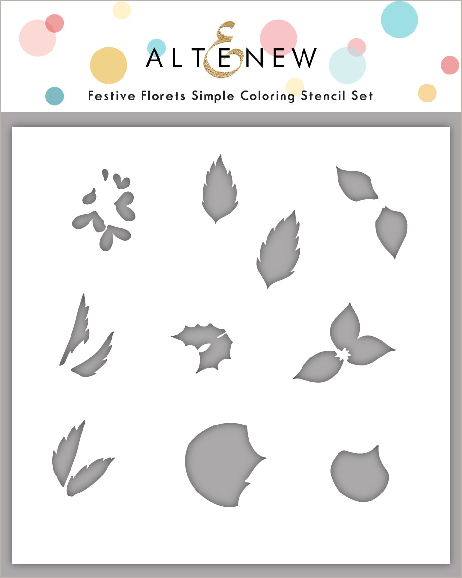 Stencil Festive Florets Simple Coloring Stencil
