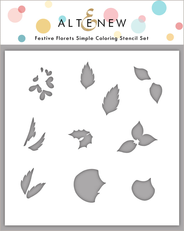 Stencil Festive Florets Simple Coloring Stencil