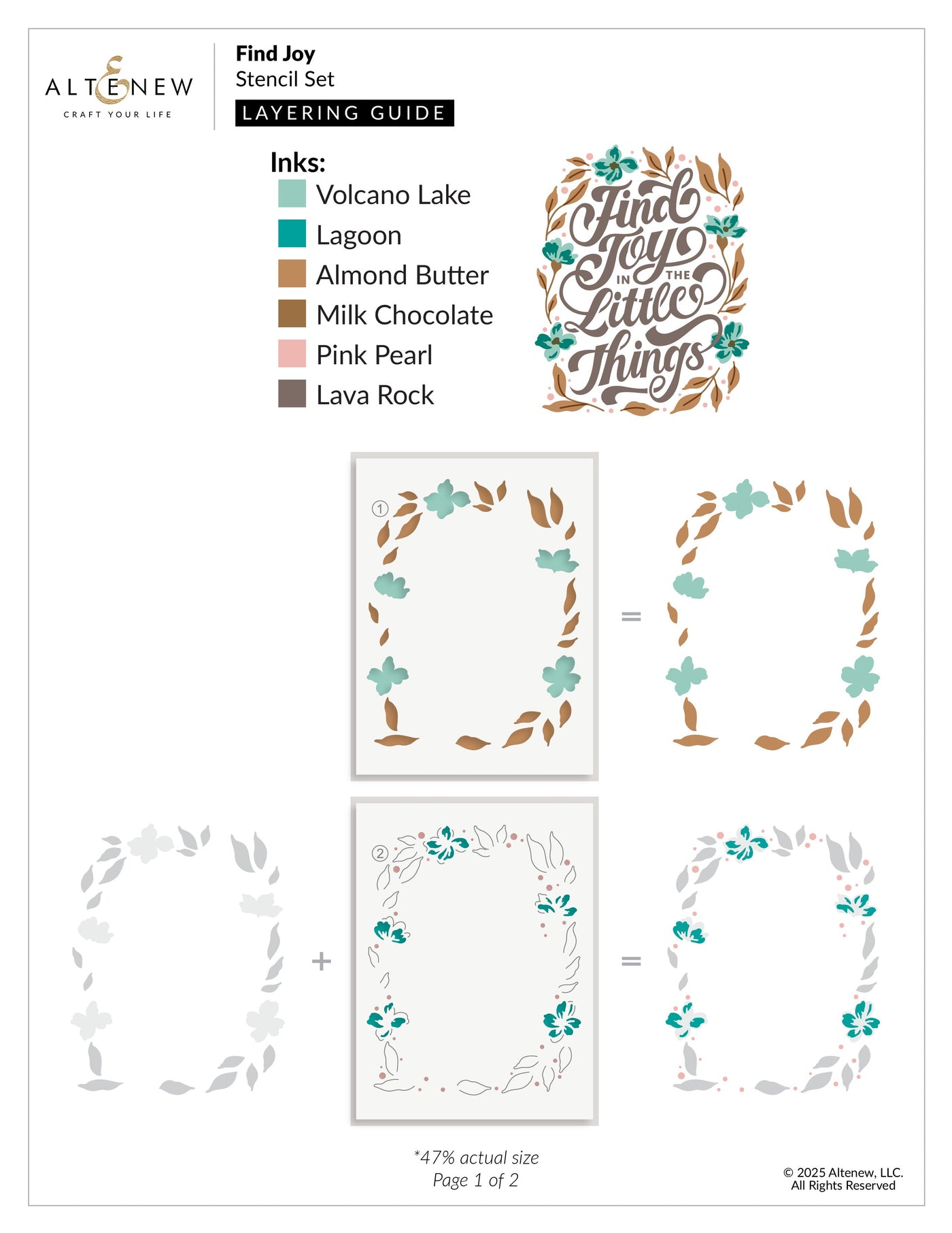 Stencil Find Joy Layering Stencil Set (4 in 1)
