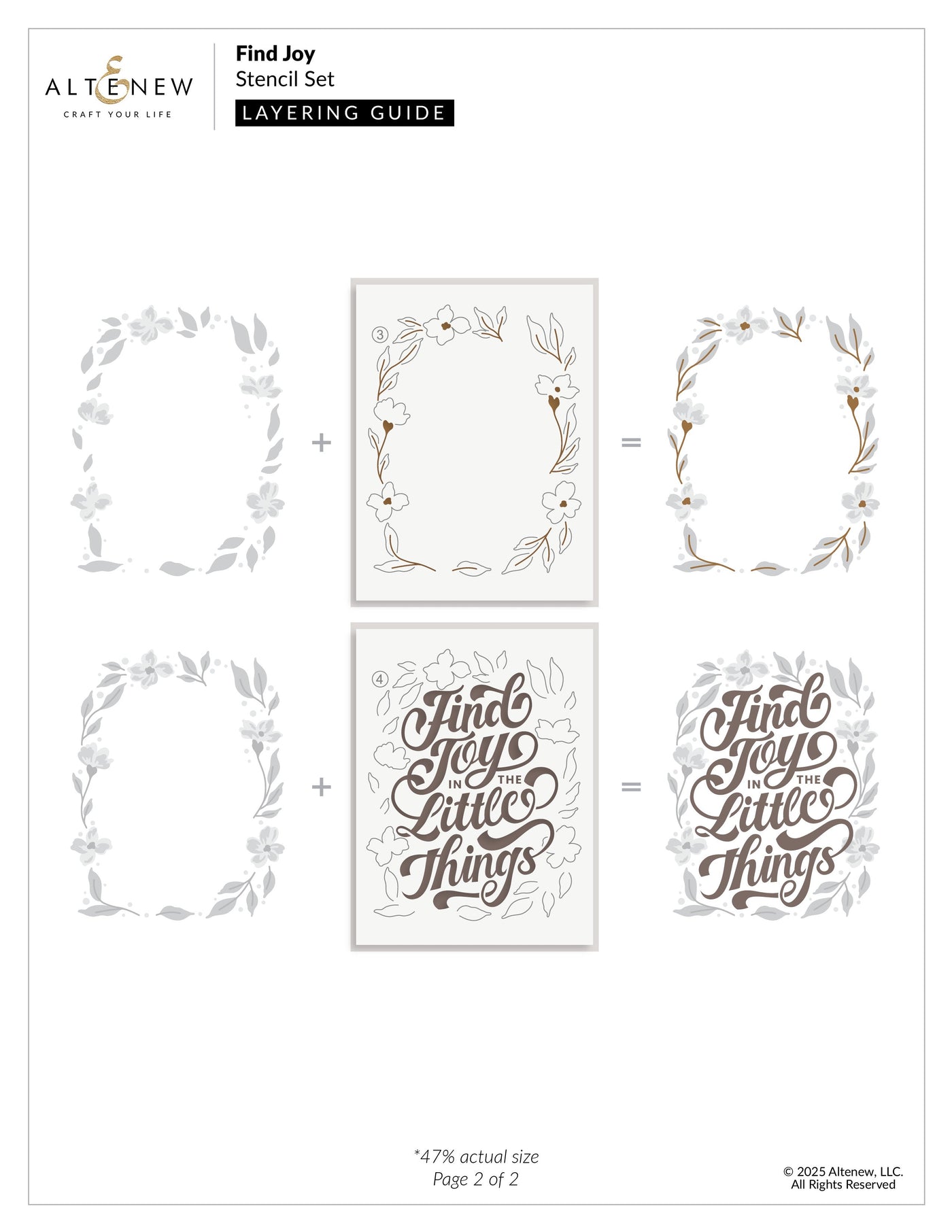 Stencil Find Joy Layering Stencil Set (4 in 1)